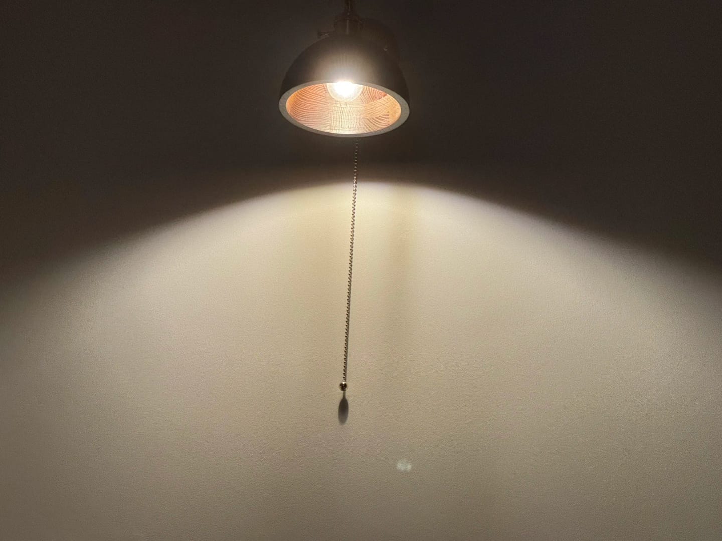 Customer photo review of Wall Sconce, Solid Walnut Shade, Brass Plug-In, E27 Dimmable
