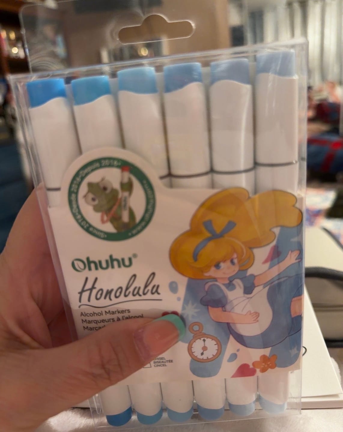 Customer photo review of Ohuhu Honolulu 6 Colors Dual Tips Alcohol Art Markers (New Color Codes)