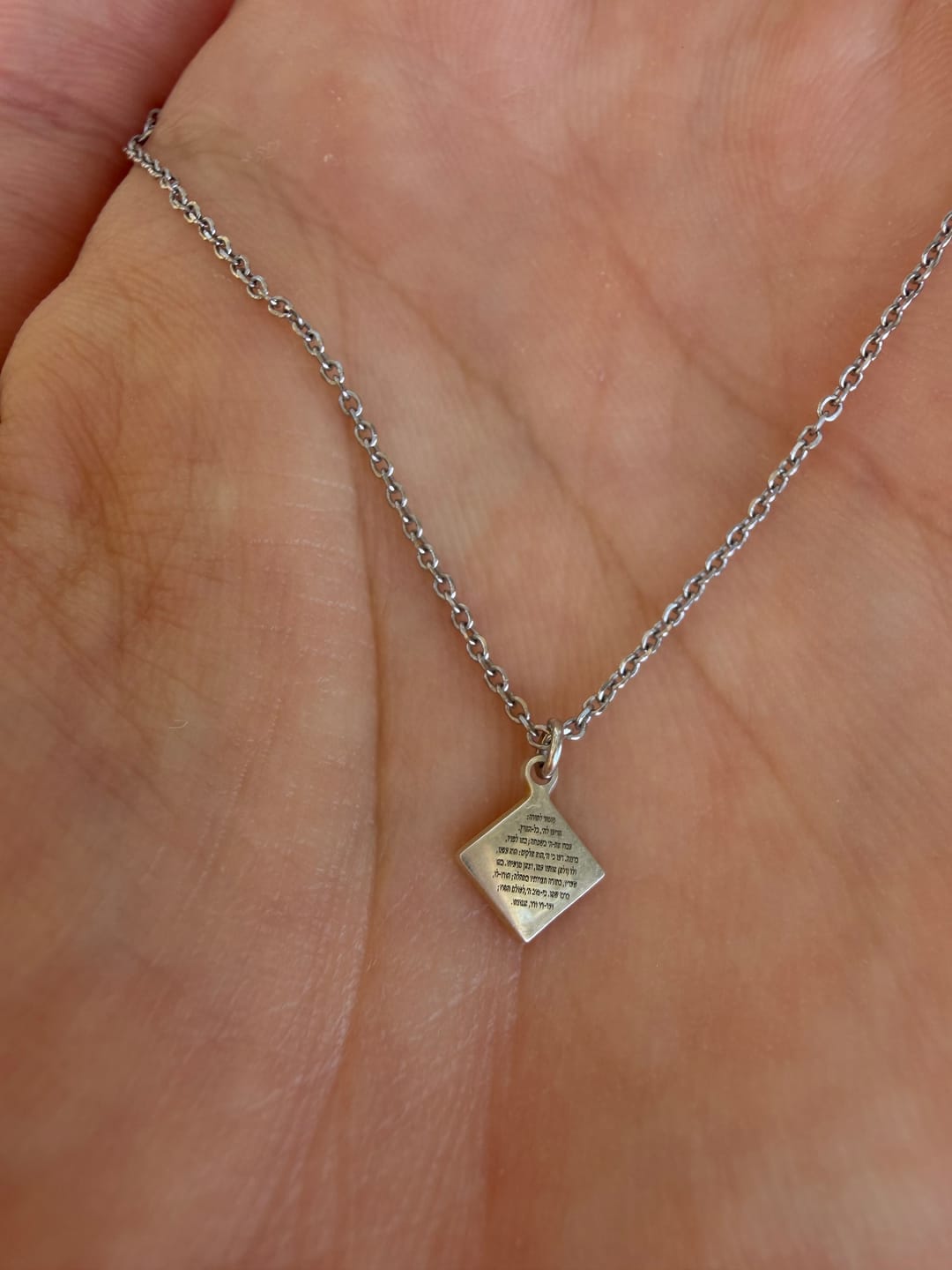 Customer photo review of Rhombus Necklace