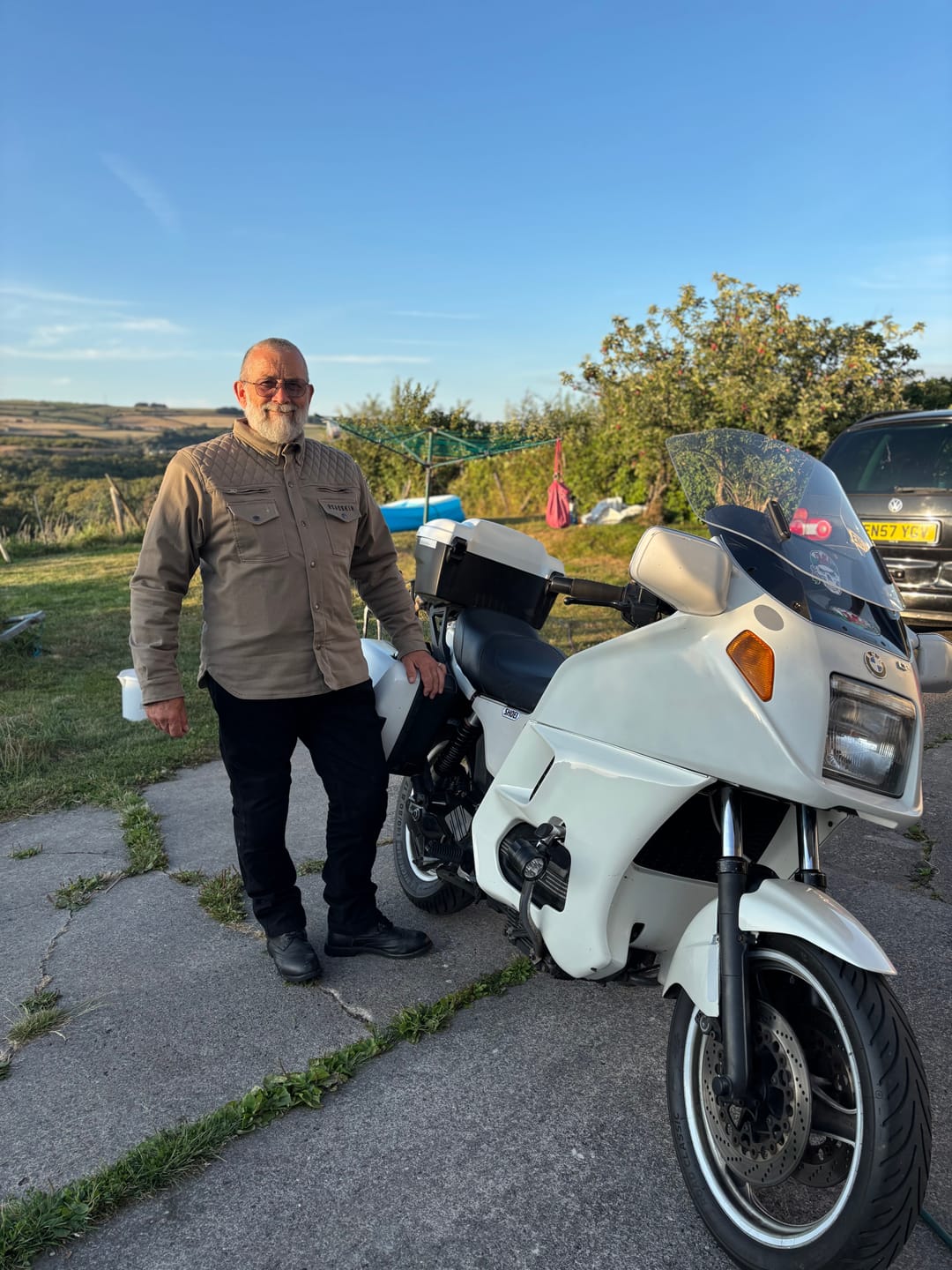 Customer photo review of Roadskin® Munro Armoured Motorcycle Shirt - Stone