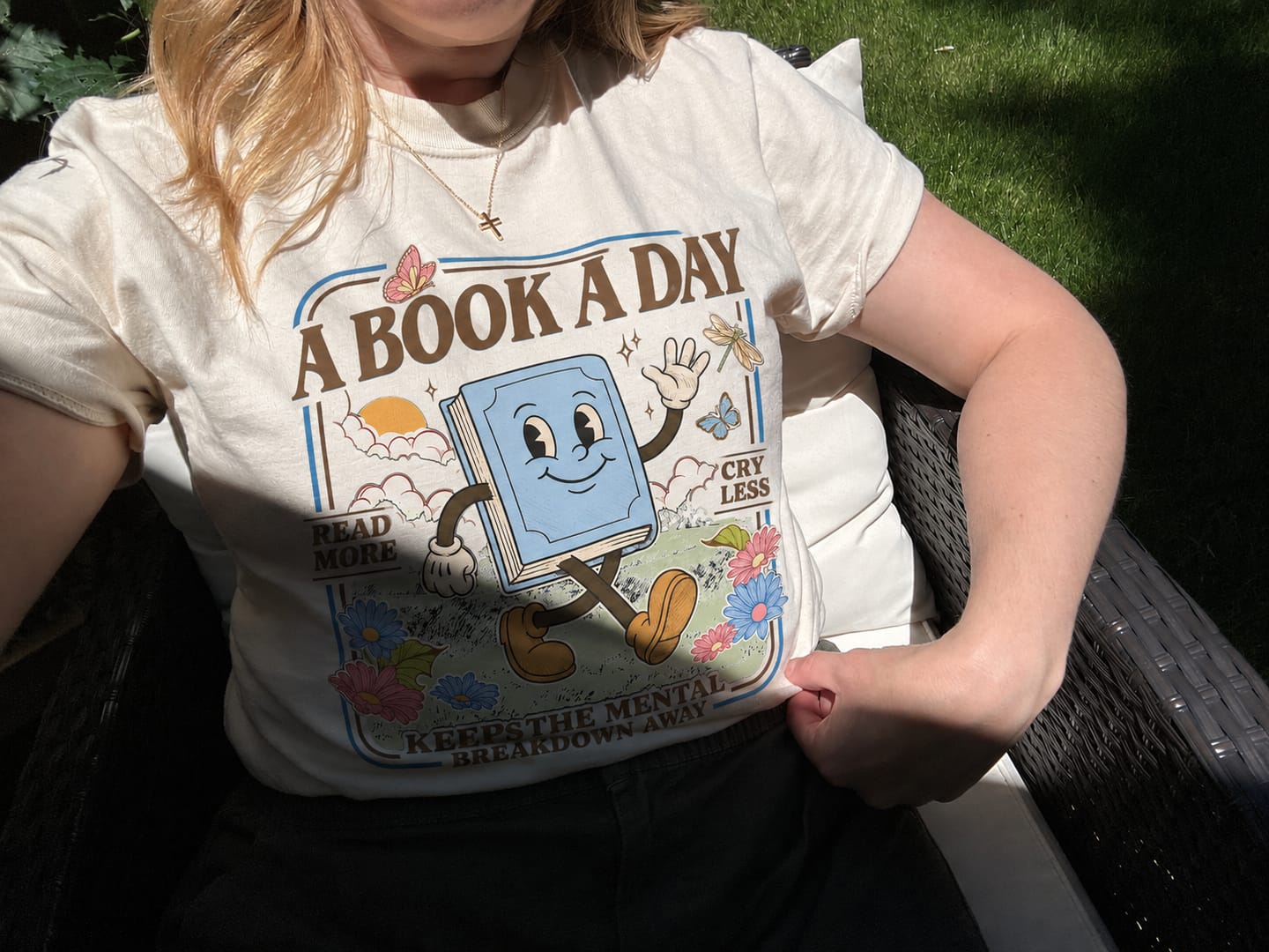 Customer photo review of A Book A Day T-Shirt