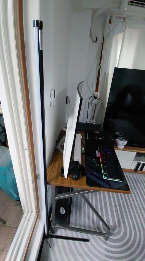 Customer photo review of Nordic Inspired Multicolor LED Floor Lamp With Remote Dimmer