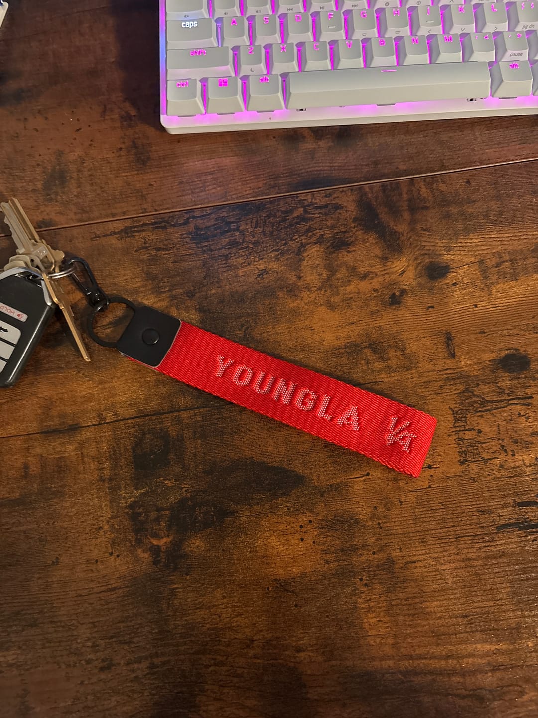 Customer photo review of 933 YoungLA Keychains