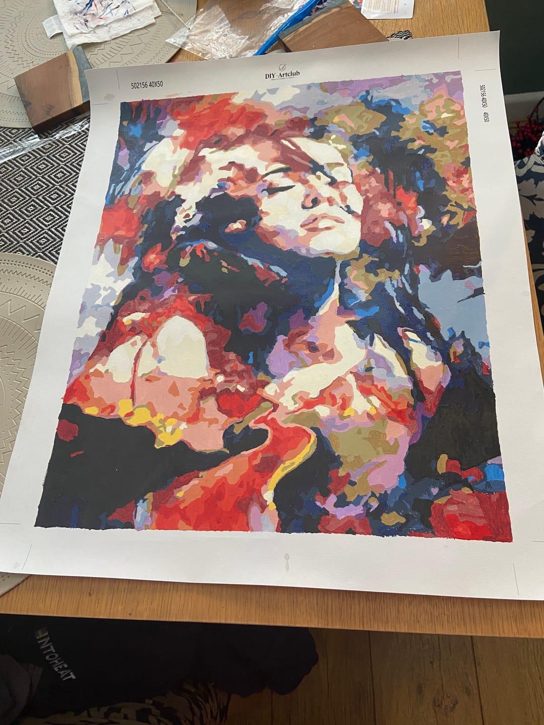 Customer photo review of Colorful Abstract Woman | Paint by Numbers