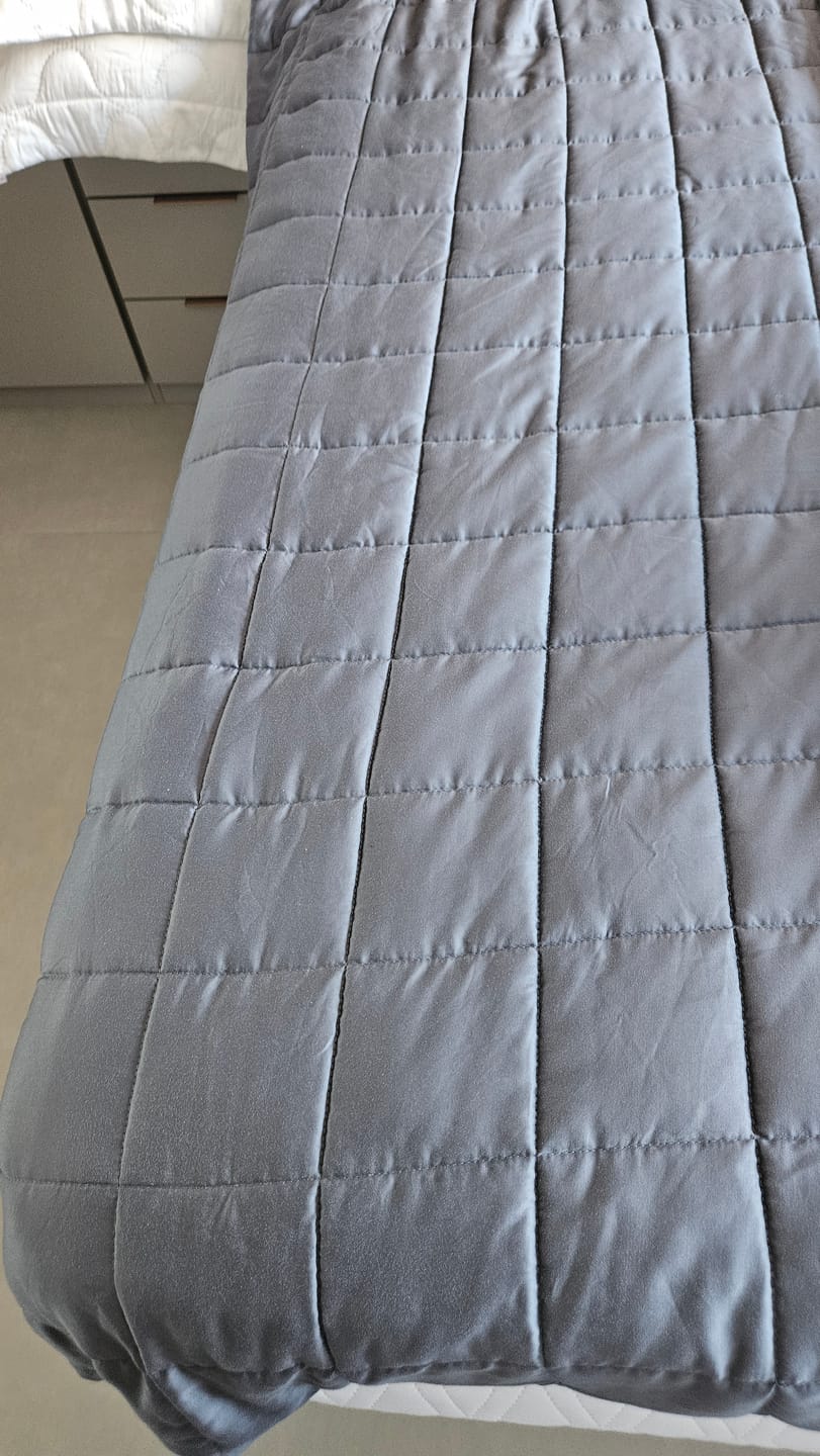 Customer photo review of Cobertor Pesado Azul