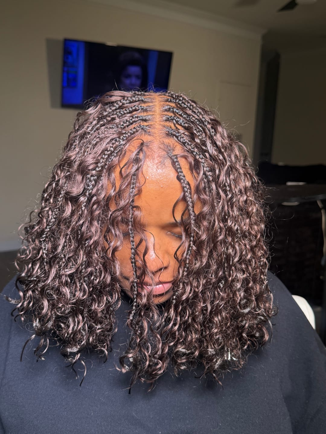 Customer photo review of Human Crochet Hair Deep Wave for Miracle Knots