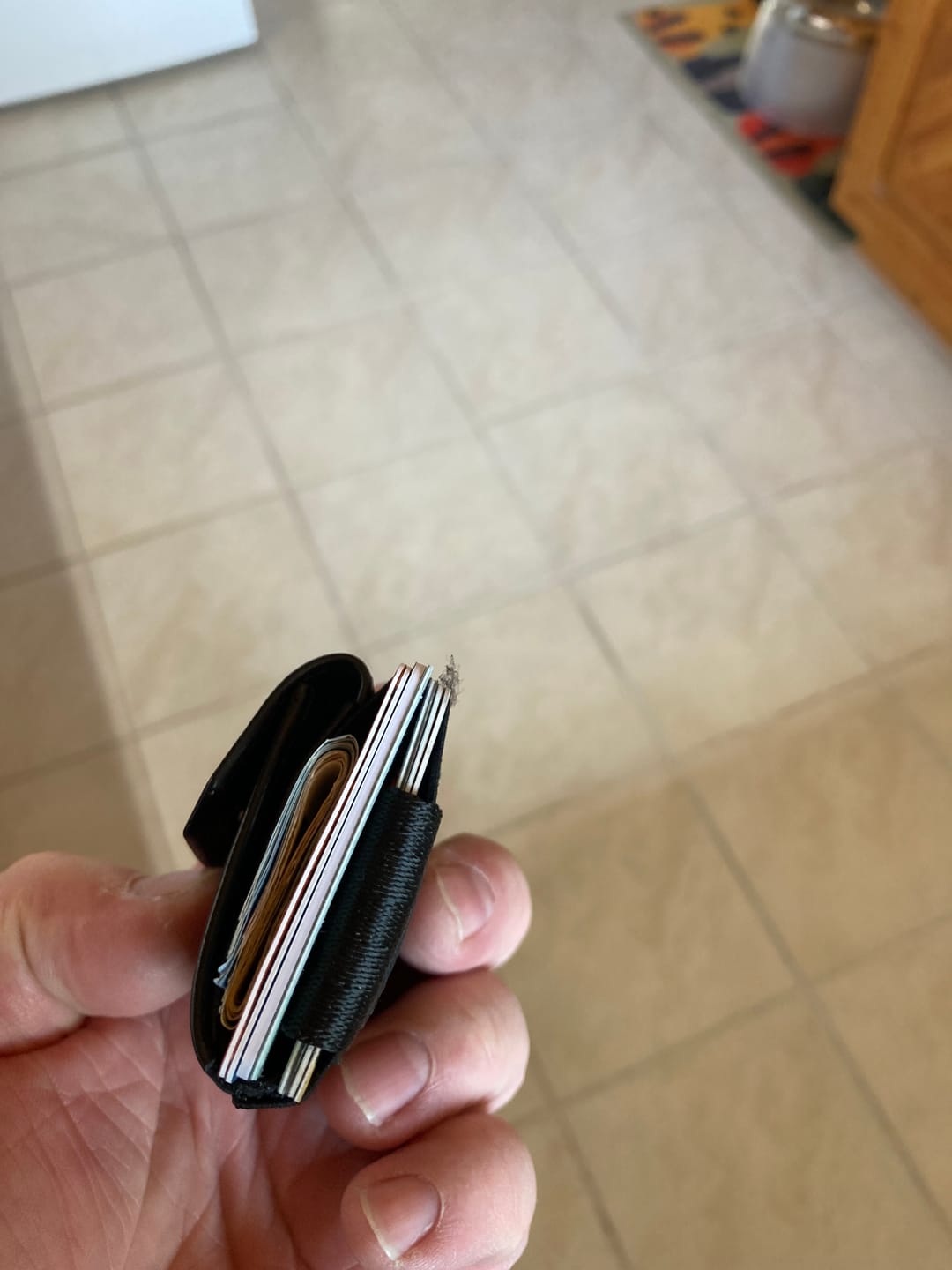 Customer photo review of Nano Boy Pocket card holder wallet with leather coin pocket