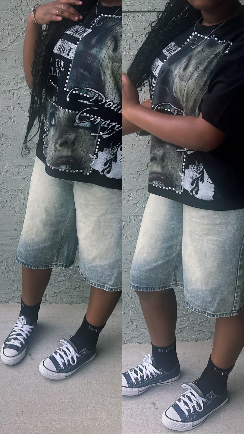 Customer photo review of Ironic Bling Pretty Lies Sorona Tee-527