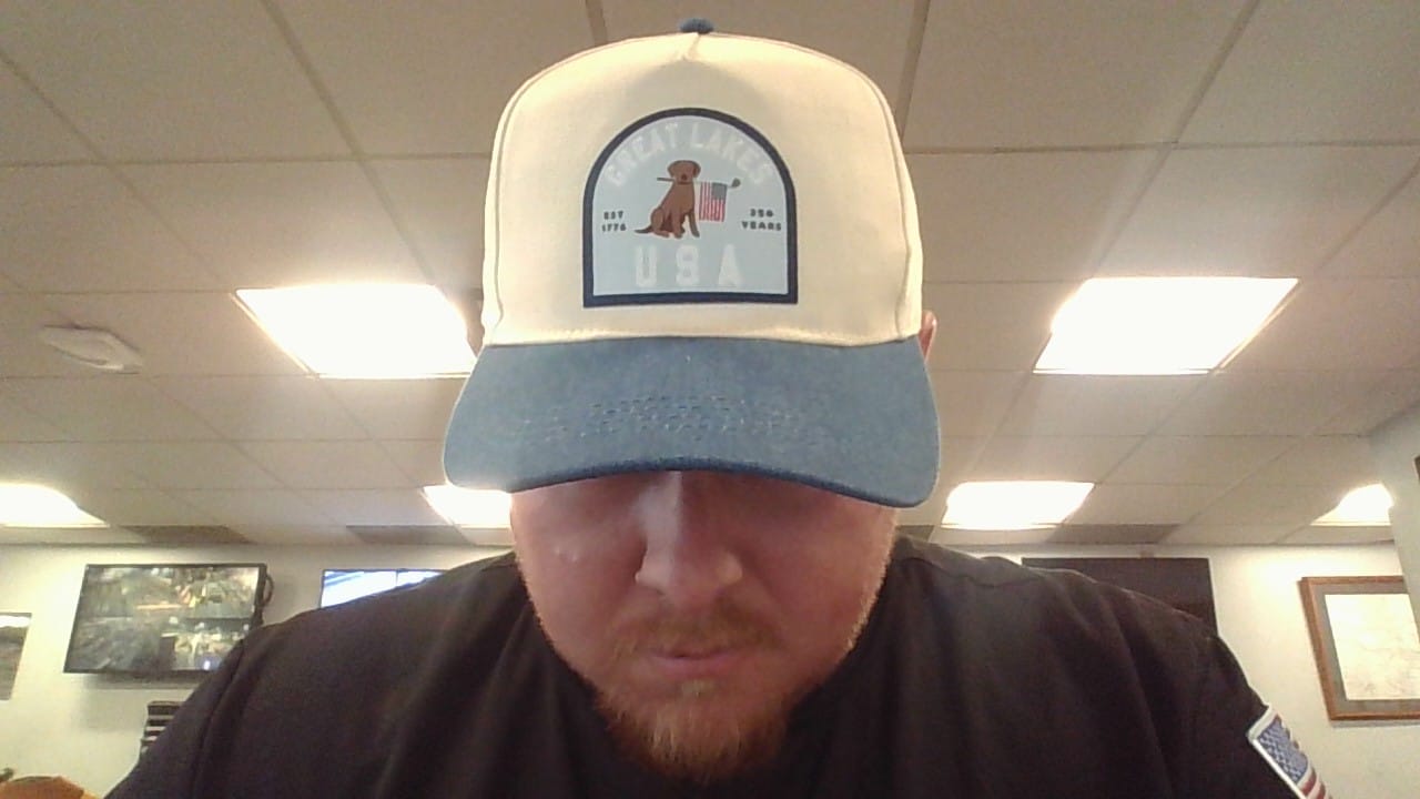 Customer photo review of Good Boys, Great Lakes USA Two-Tone Denim Hat