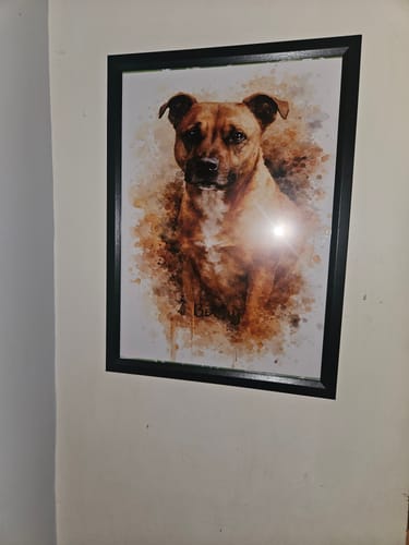 Customer photo review of Personalised Poster - Watercolour Realistic Portrait