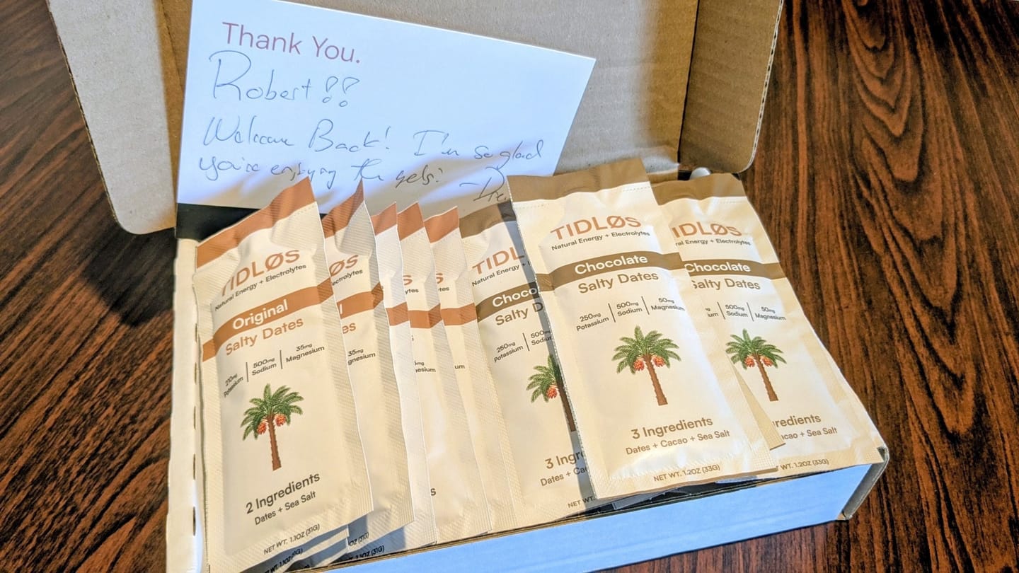Customer photo review of Salty Dates Energy Gel