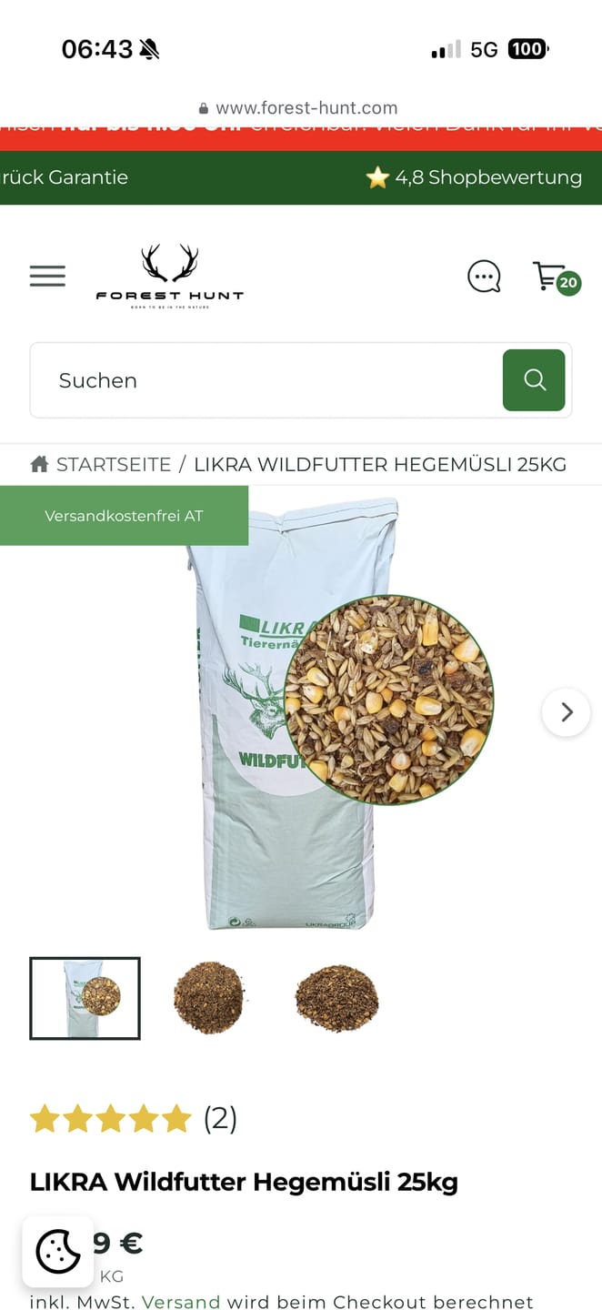 Customer photo review of LIKRA Wildfutter Hegemüsli 25kg