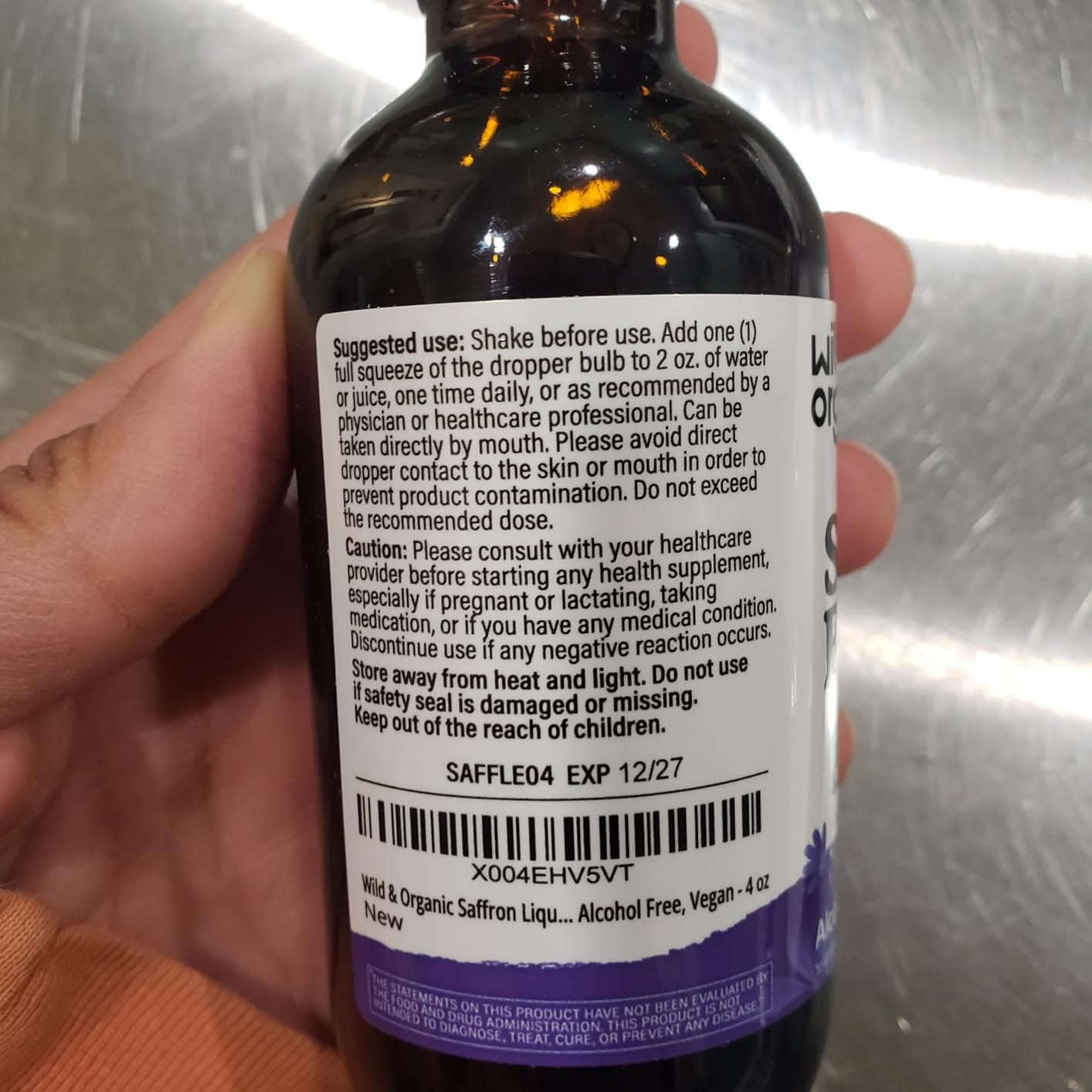Customer photo review of Trendora Nutrition Saffron Extract Liquid Drops