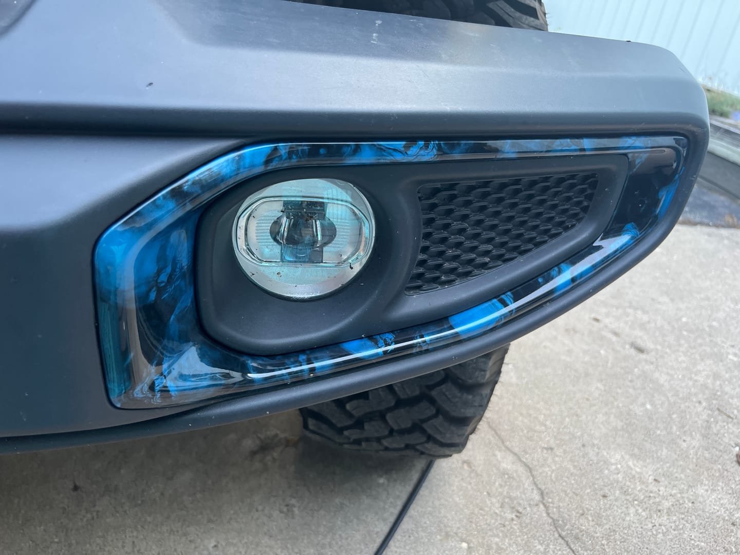 Customer photo review of Fog Light Trim Hydrographic (Fits JL/JT)