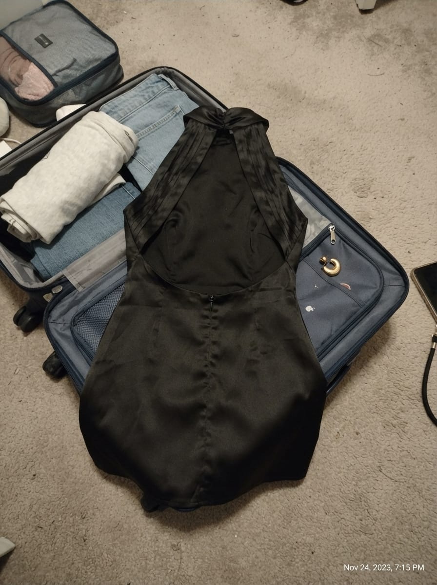 Customer photo review of Sitting Pretty Mini Dress - Onyx