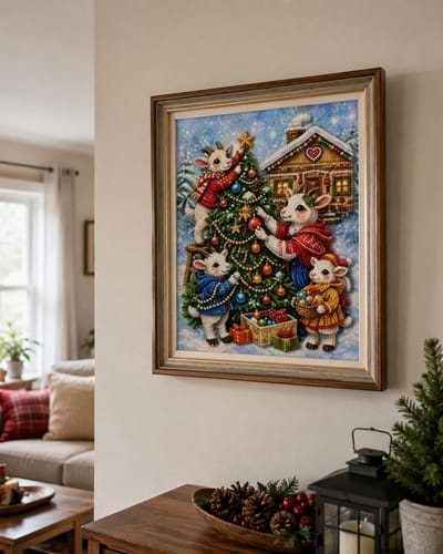 Customer photo review of Personalized 3D Pearl Art DIY Kit - For Home - Holiday Canvas