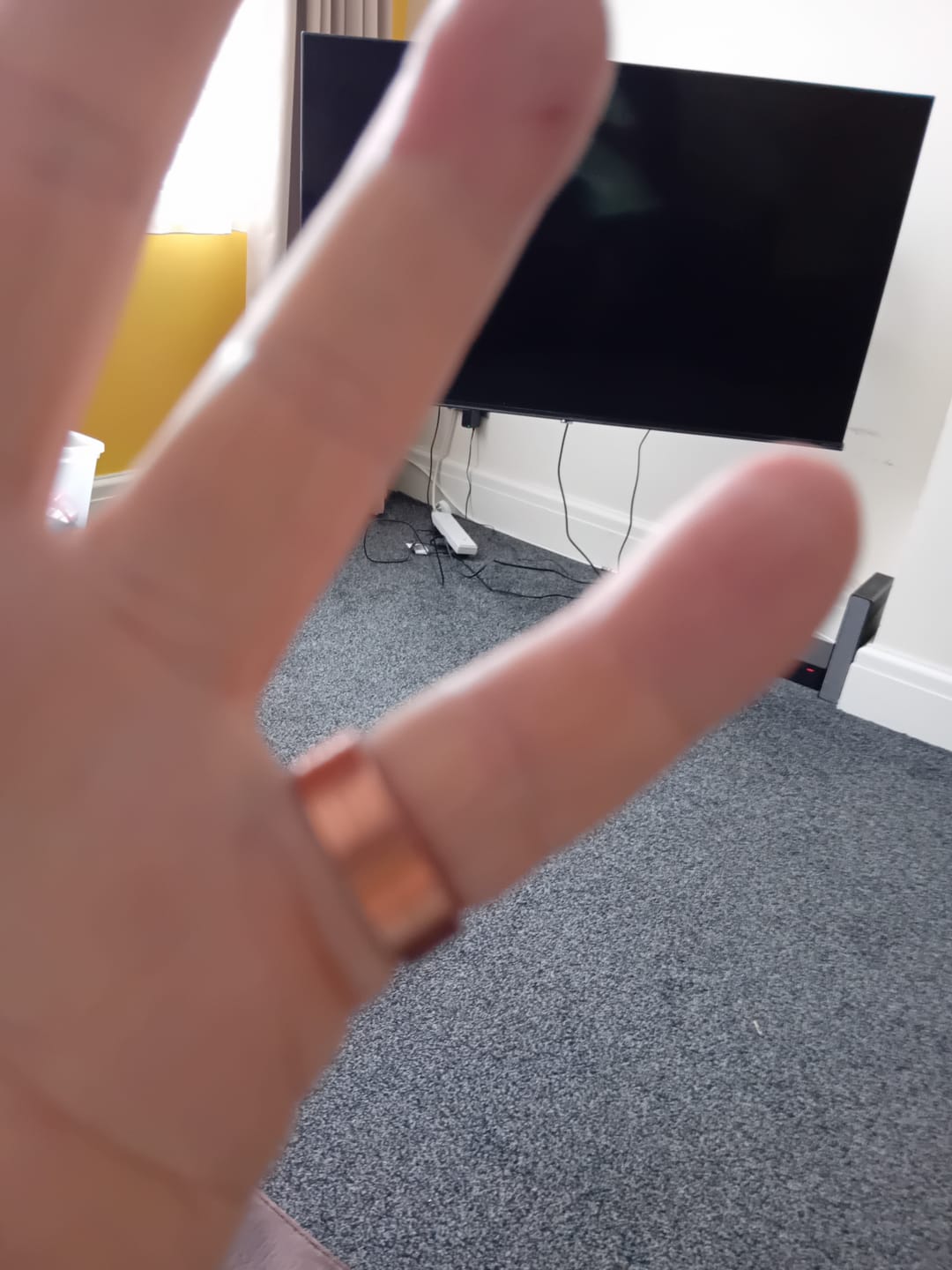 Customer photo review of Mens Adjustable Copper Magnetic Ring