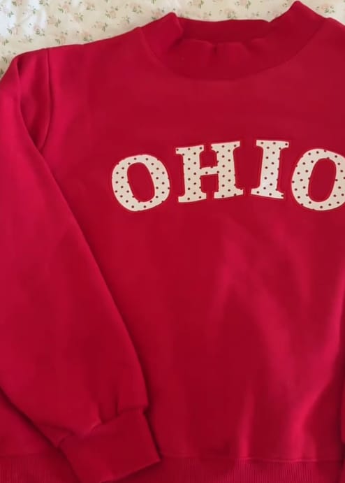 Customer photo review of Custom Appliqué Embroidery Oversized Polka Dot Mockneck Pullover | Relaxed-Fit Half-Turtleneck with Vintage Dot Pattern