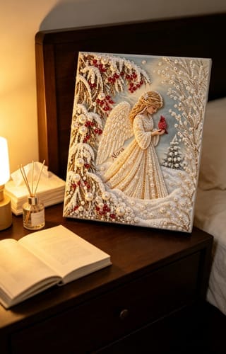 Customer photo review of Personalized 3D Pearl Art DIY Kit - For Home - Holiday Canvas