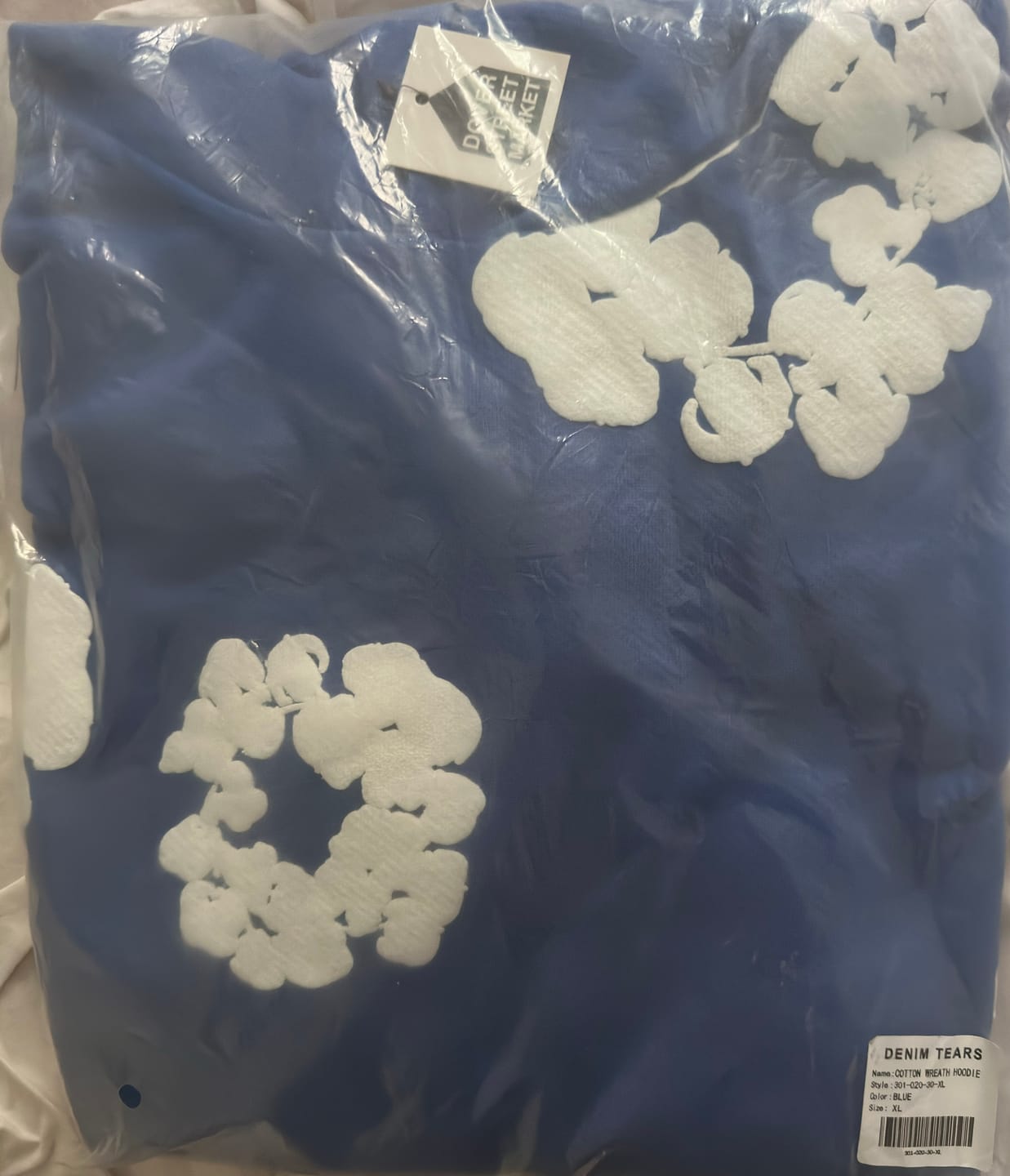 Customer photo review of Denim Tears The Cotton Wreath Sweatshirt Royal Blue