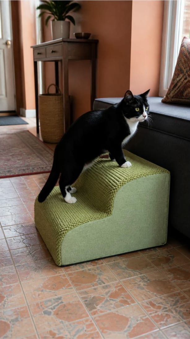 Customer photo review of Orthopedic Dog Stairs for Joint Relief