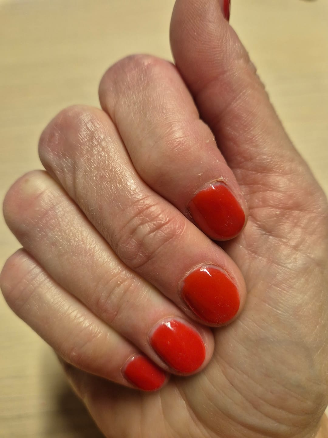 Customer photo review of Rose Red Dipping Powder