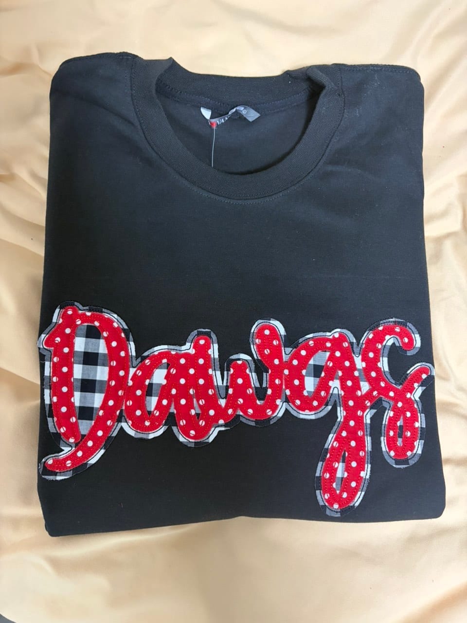 Customer photo review of Custom Embroidered Sweatshirt, Applique Sweatshirt, Gameday Sweatshirt, Sports Apparel, Spirit Wear | Game Day Wear