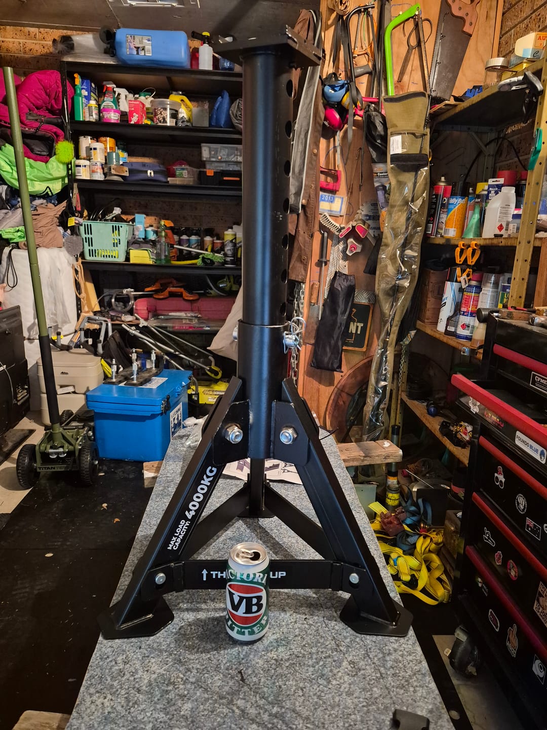 Customer photo review of Titan Terrain - Big Boy Jack Stands (4000kg Rated) Folding Stands