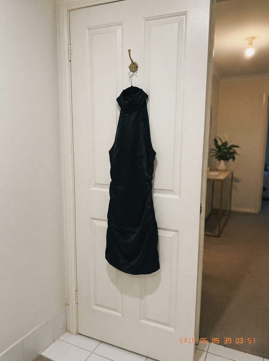 Customer photo review of Sitting Pretty Mini Dress - Onyx