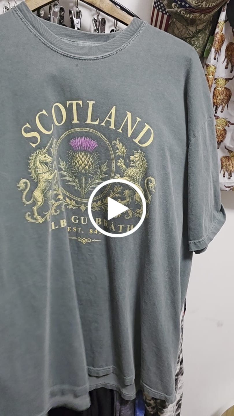 Customer video review of Scotland Heraldry Thistle T-Shirt