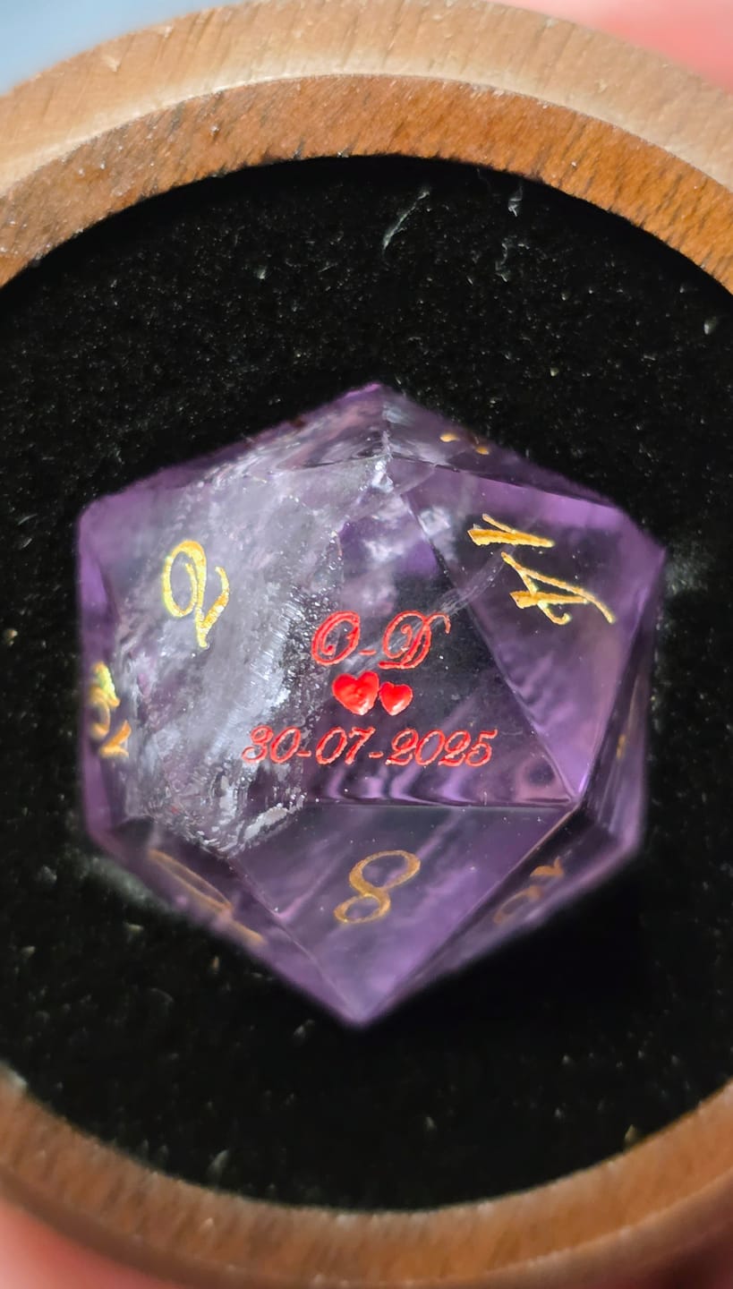 Customer photo review of Custom Wedding Anniversary Gift Dice