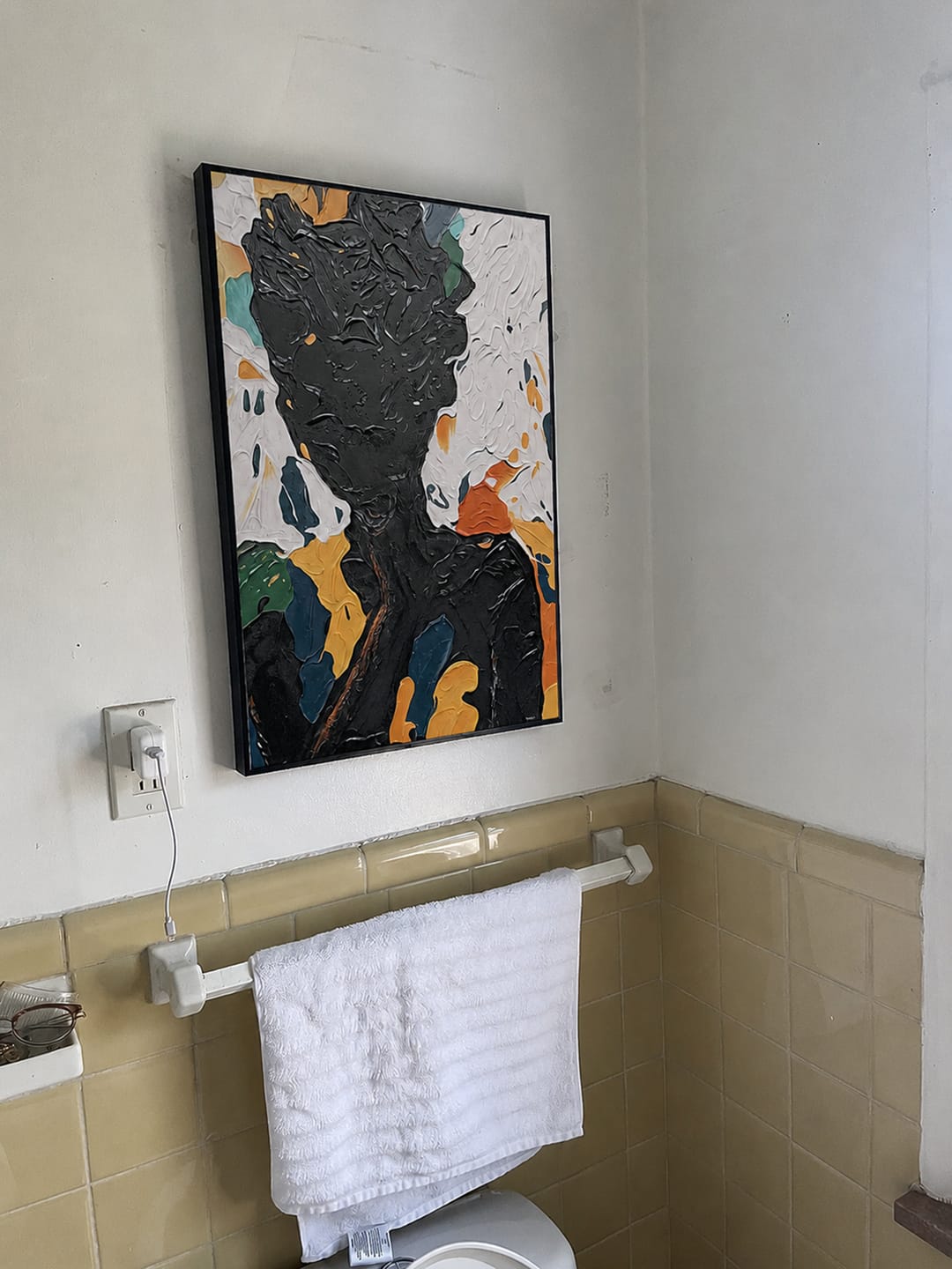 Customer photo review of Abstract Portrait Textured Wall Art # LA012