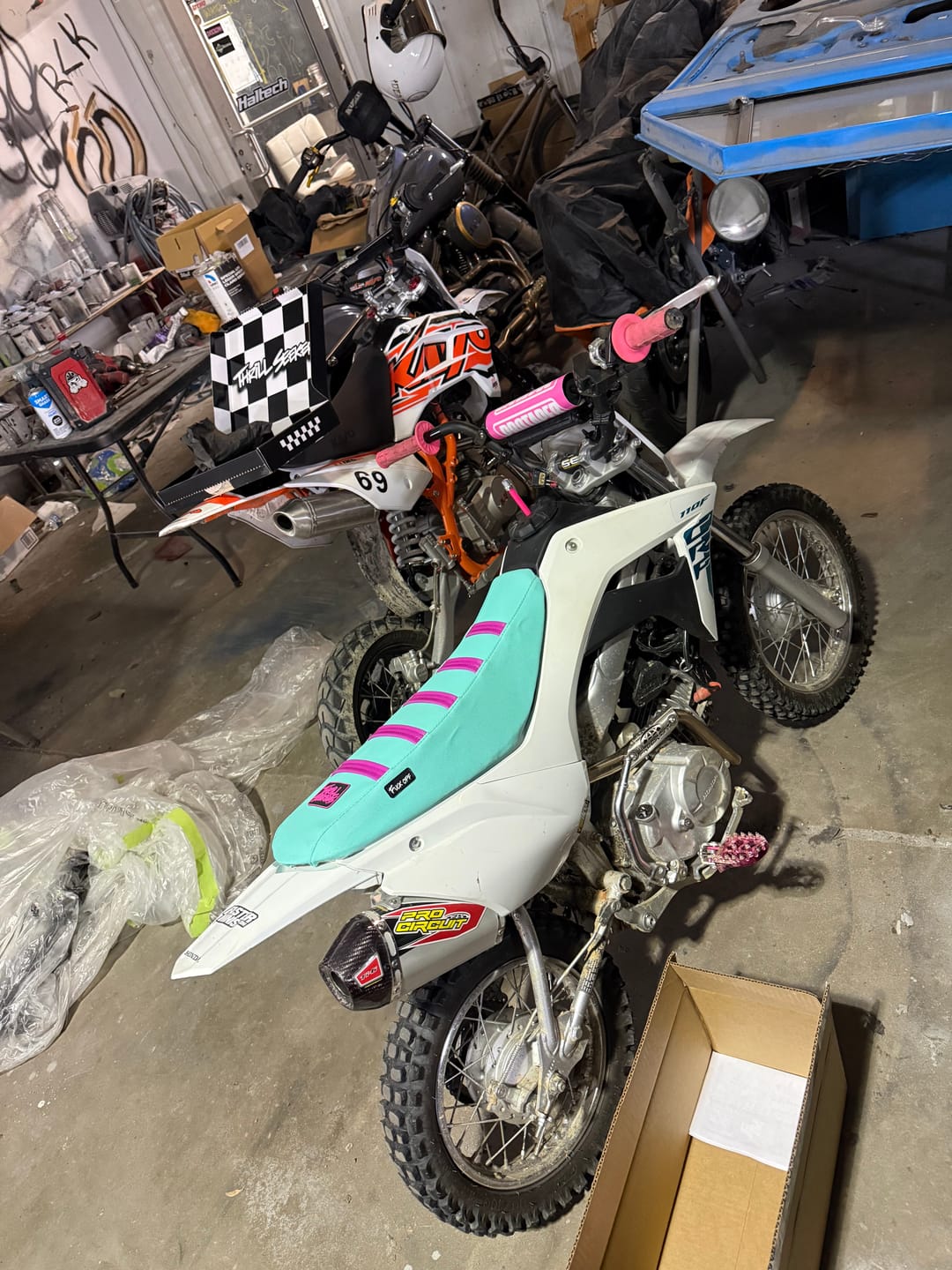 Customer photo review of Custom Seat Cover: 2026 Honda CRF110F
