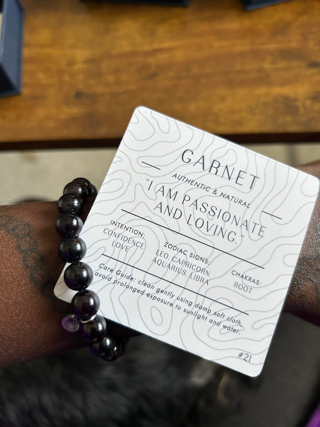 Customer photo review of Garnet Bracelet
