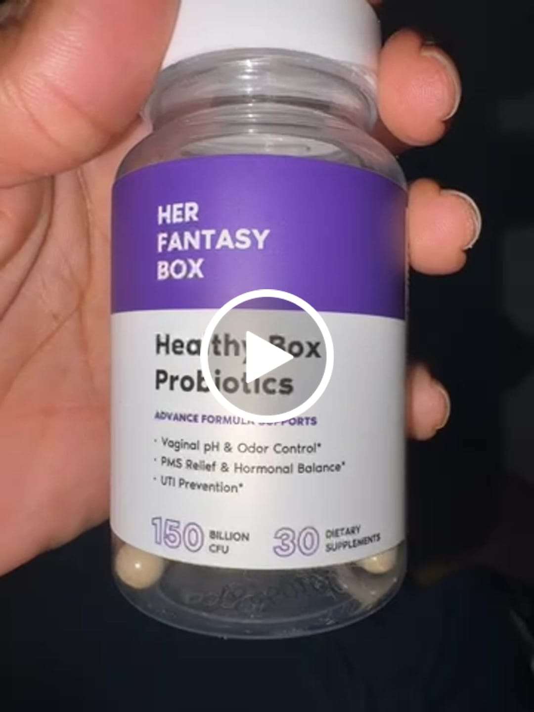 Customer video review of Healthy Box Probiotics for pH, Odor, Pms Relief & Uti Prevention