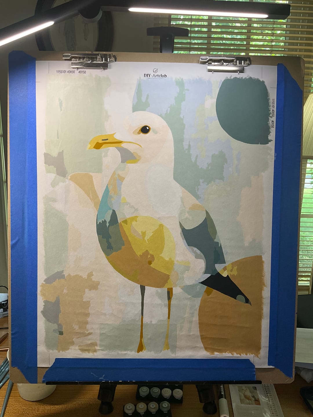 Customer photo review of Curious Seagull | Paint by Number