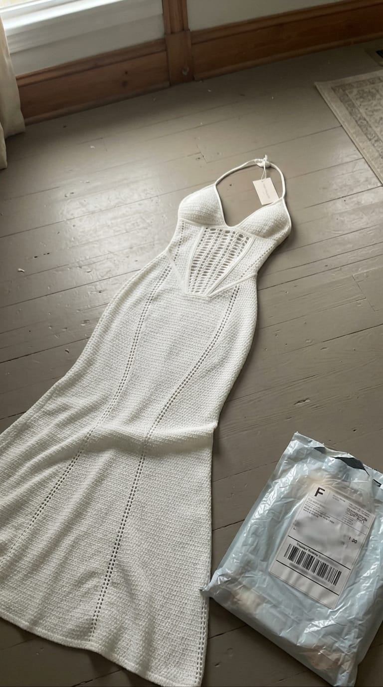 Customer photo review of Xena Maxi Dress - White