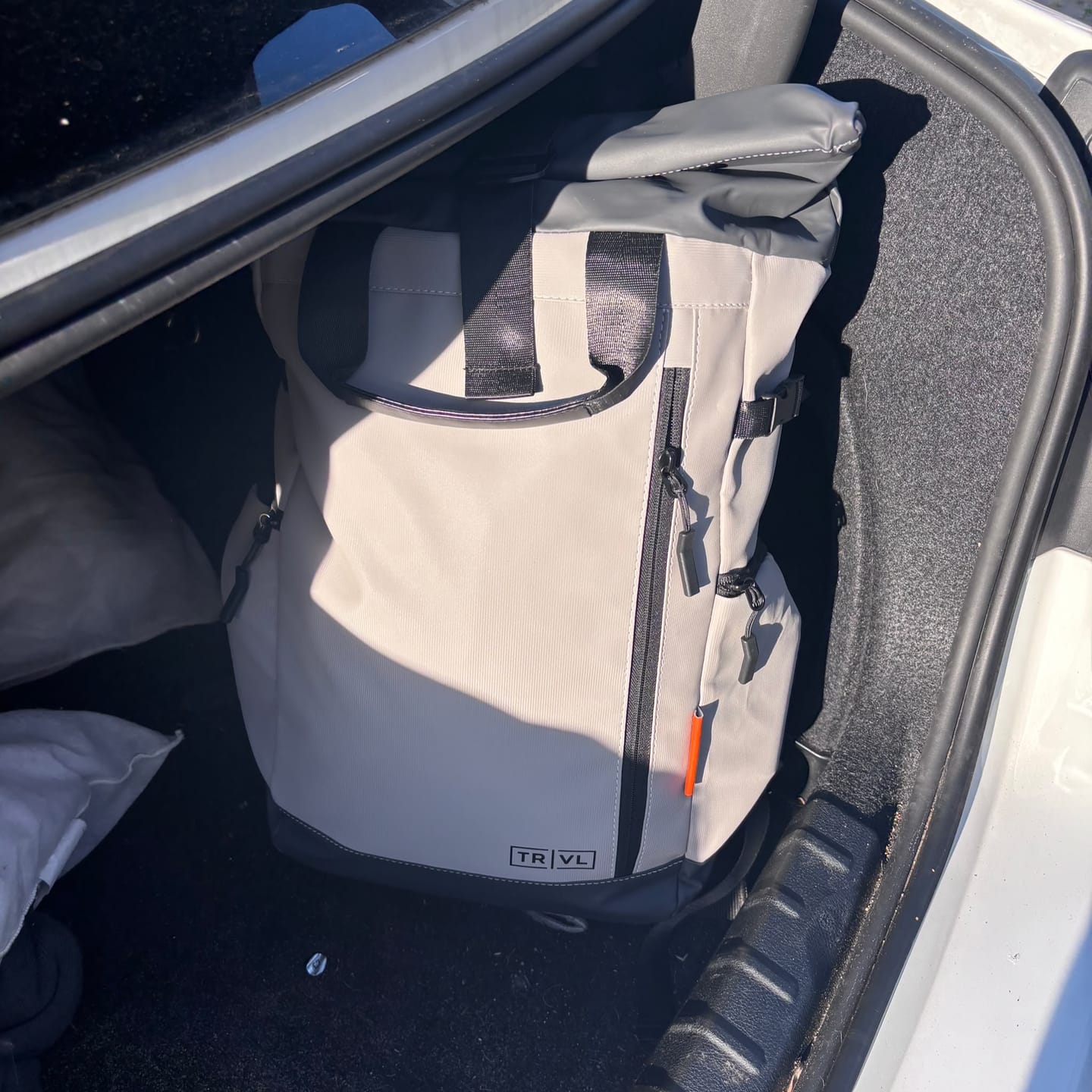 Customer photo review of The Rolltop Backpack