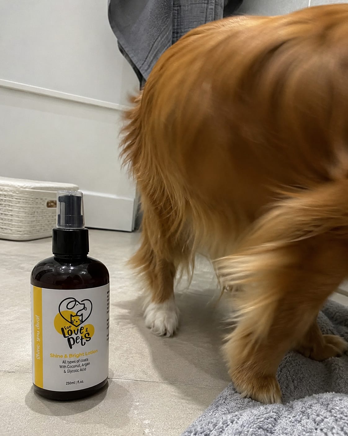 Customer photo review of Λοσιόν Λάμψης για Σκύλους & Γάτες 250ml , Απαλό και Λαμπερό Τρίχωμα Χωρίς Ξέβγαλμα