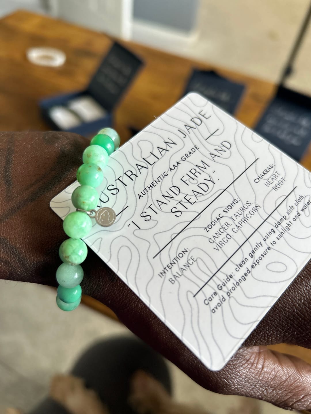 Customer photo review of Australian Jade Chrysoprase Bracelet