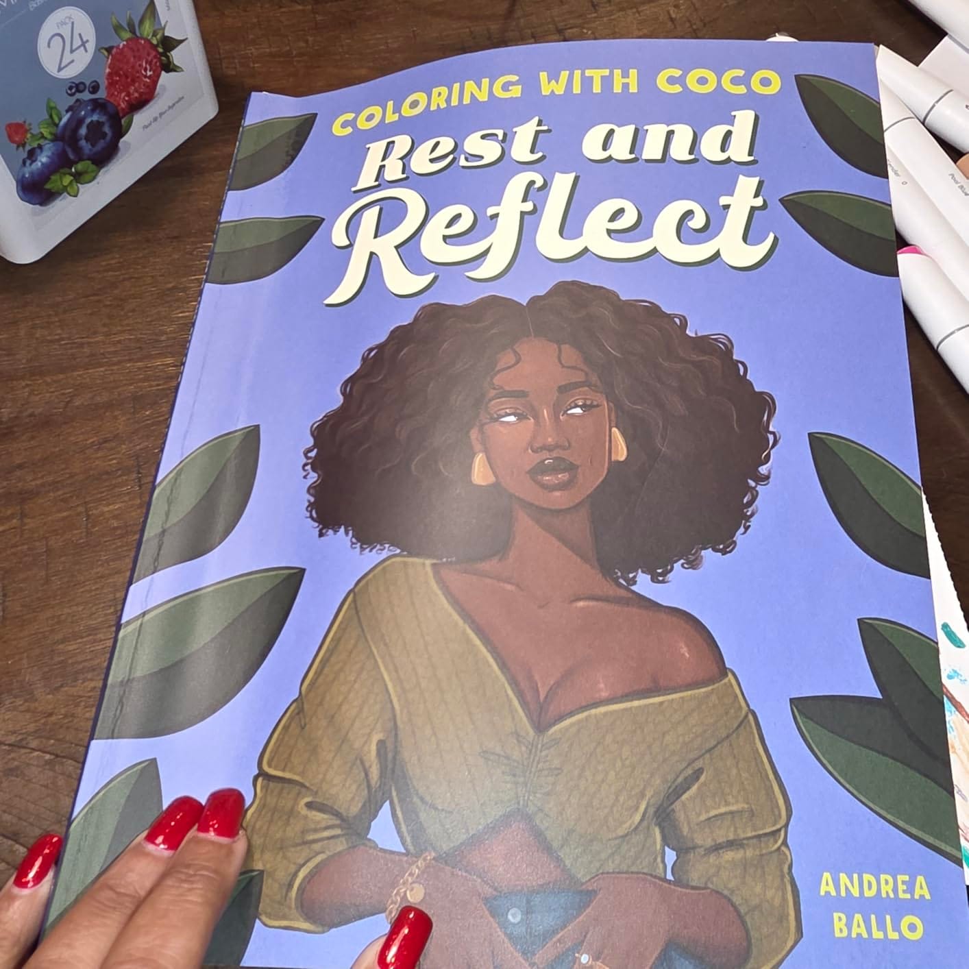 Customer photo review of Rest and Reflect Adult Coloring Book