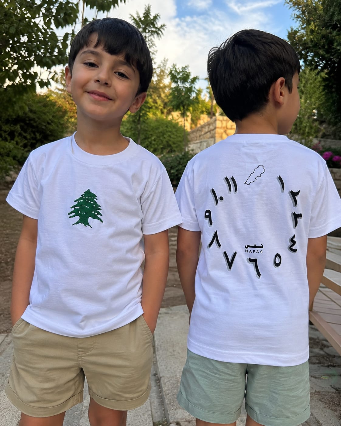 Customer photo review of Kids Embroidered Cedar Oversized Tee