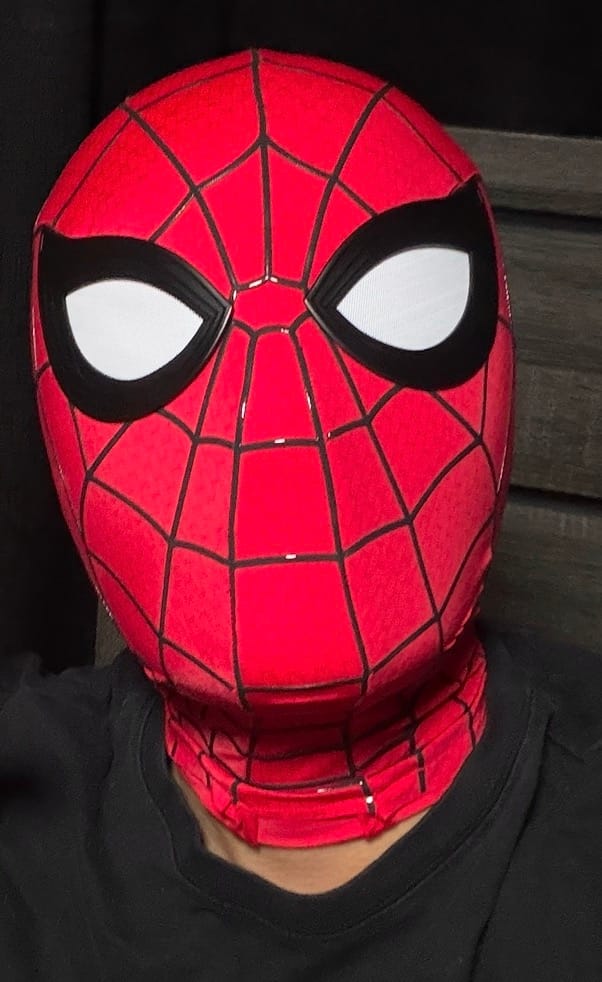 Customer photo review of Spider-Man: Brand New Day Life Size Wearable Mask (Movie Replica Version)