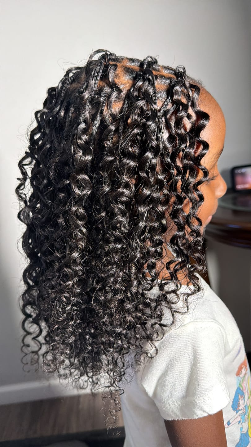 Customer photo review of Spanish Curl Human Crochet Hair