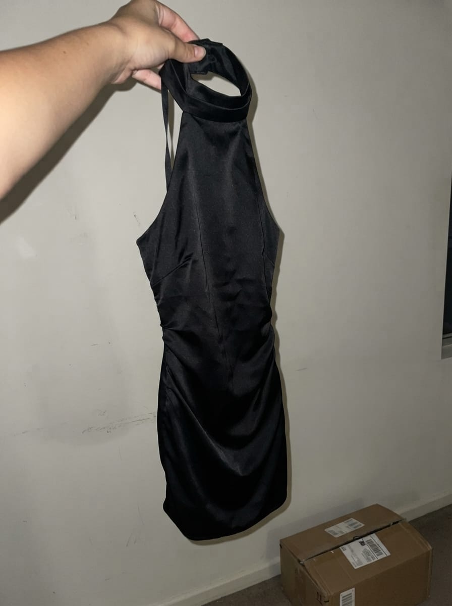 Customer photo review of Sitting Pretty Mini Dress - Onyx