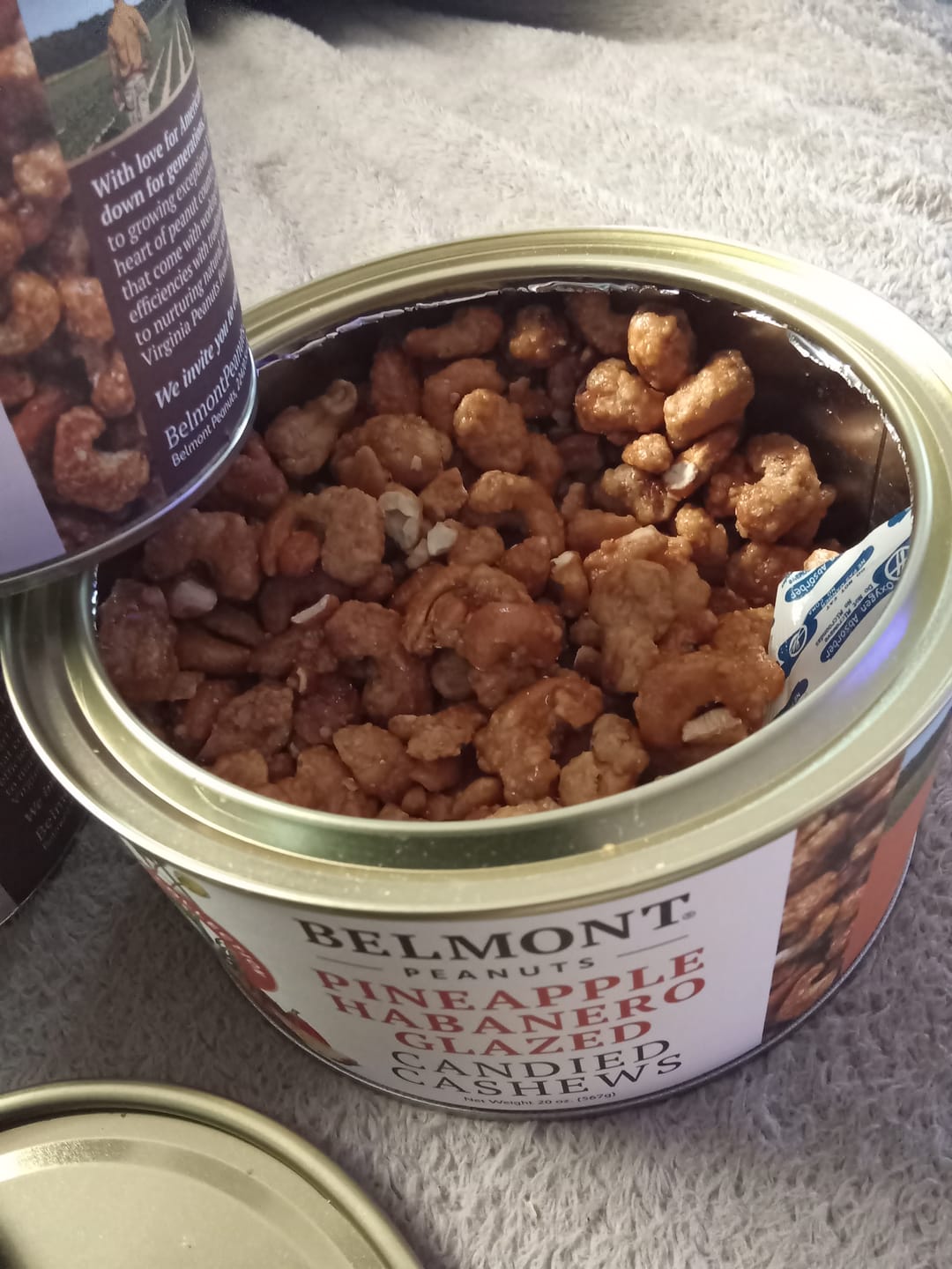 Customer photo review of Pineapple Habanero Glazed Candied Cashews