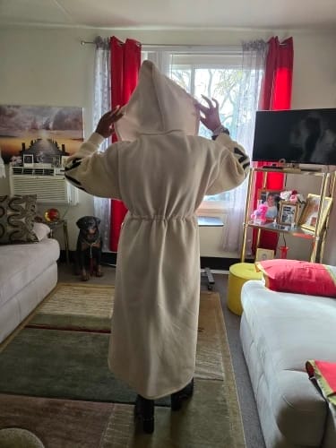 Customer photo review of Winter Glow Hooded  Trench Coat