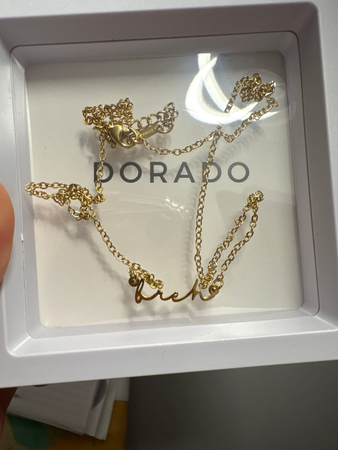 Customer photo review of Mon Petit Name Necklace