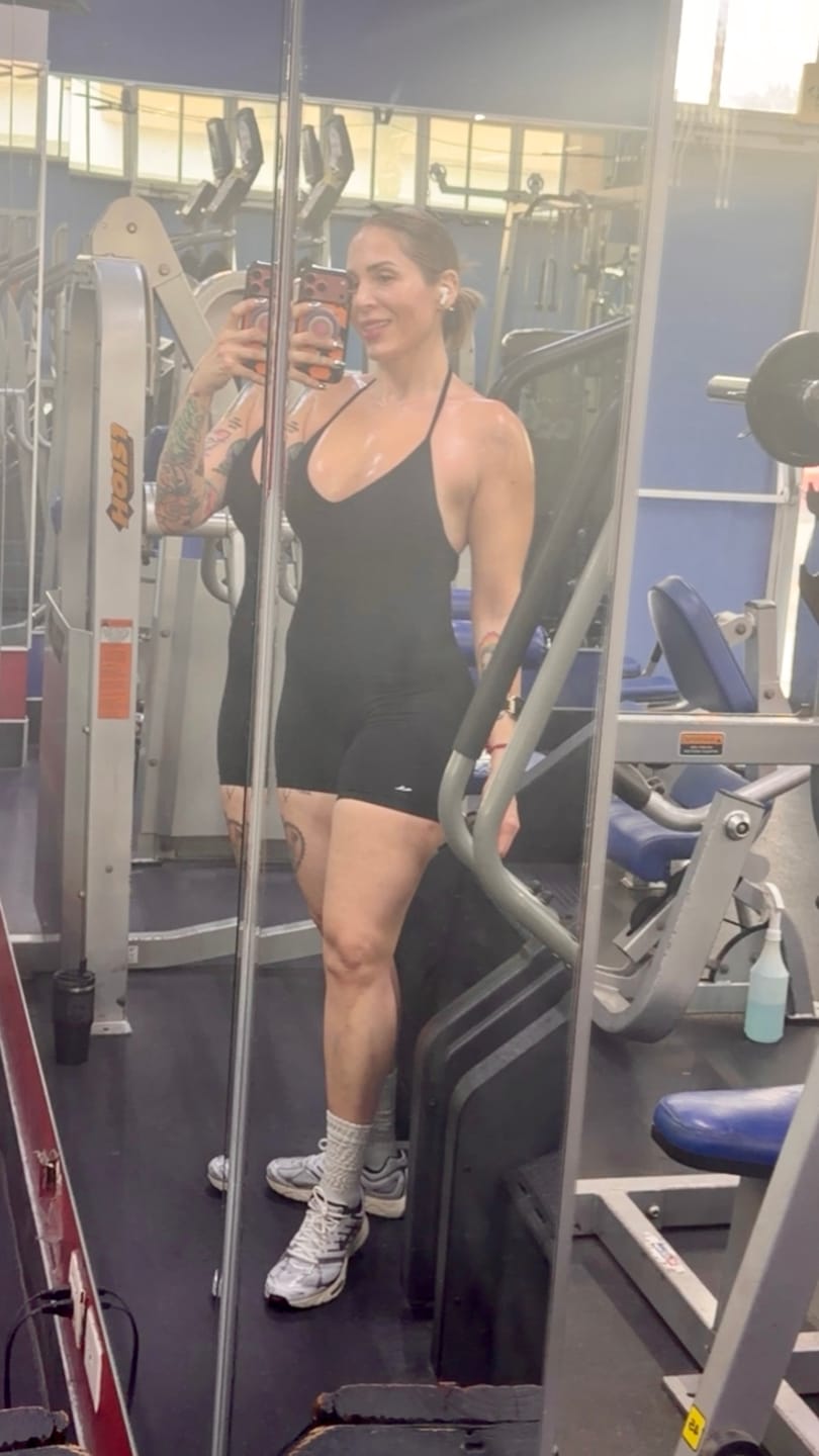Customer photo review of W7007 Pulse Seamless Halter Romper