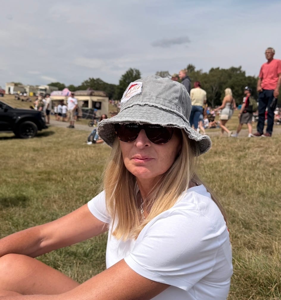Customer photo review of Grey Diamond Acid Wash Bucket Hat